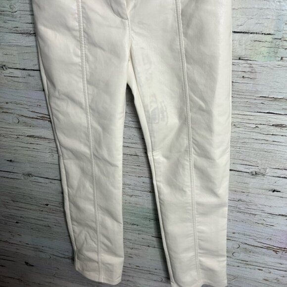 Wilfred Rebel Pant Faux Vegan Leather Aritzia Size 2 cream - Picture 10 of 10